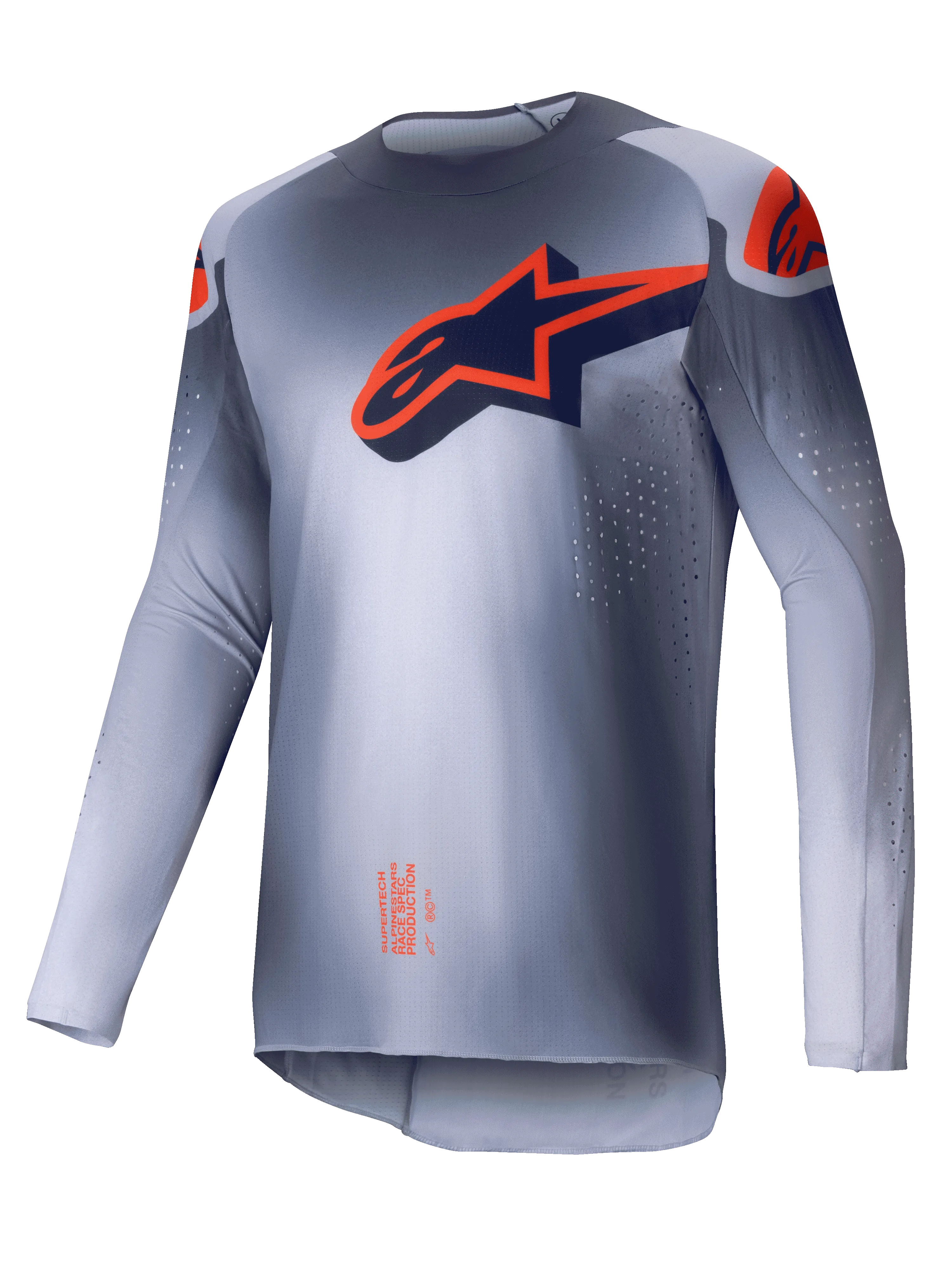 2025 Alpinestars SuperTech Lipan Jersey Grey Orange Fluo