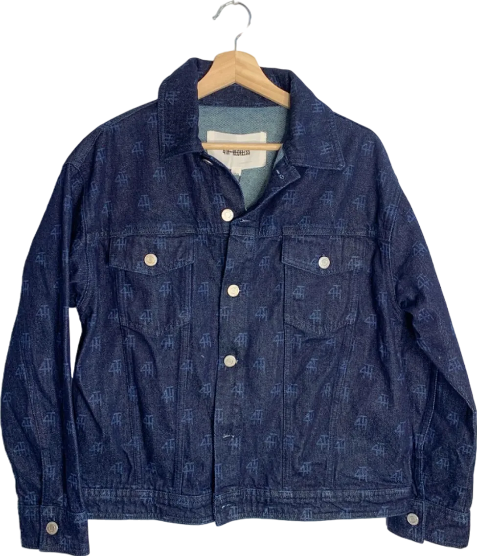 4th & Reckless Blue Wide Oversized Denim Jacket Size 10