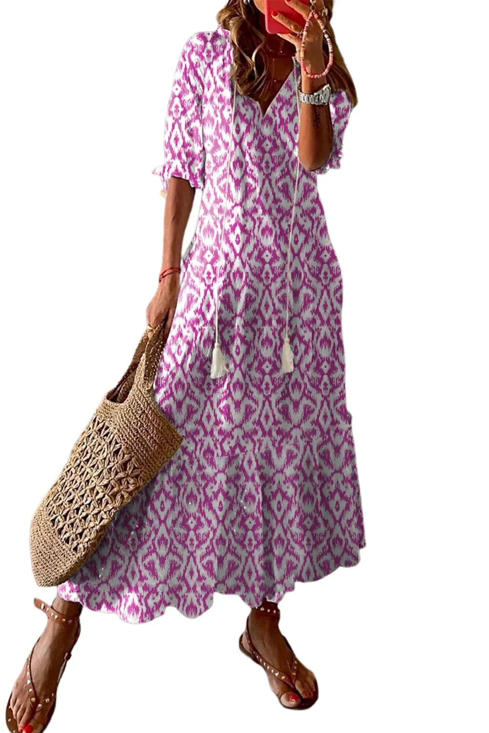 Beachy Maxi Dress - Purple