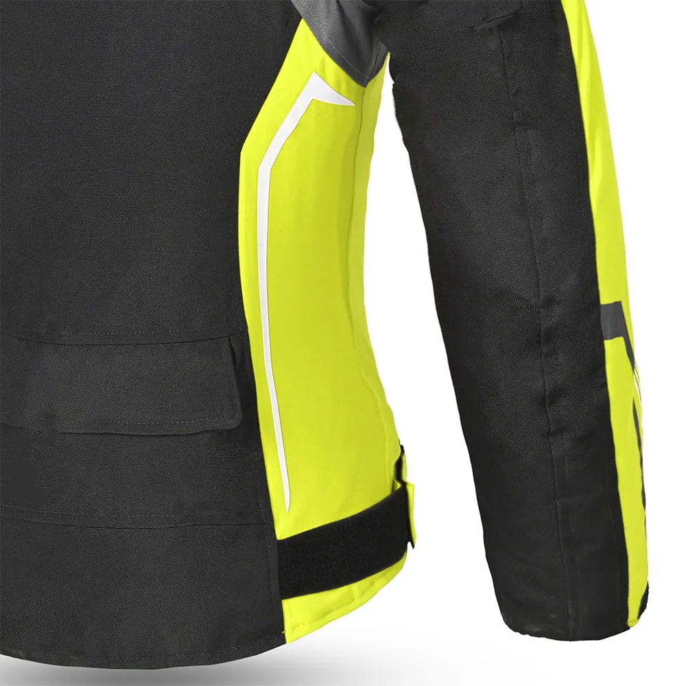 BELA Elanur Lady Textile Motorcycle Touring Jacket Black Grey Yellow