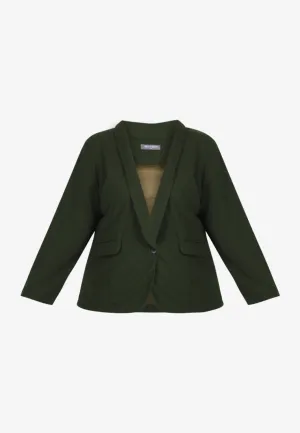 Blair Stretch Work Blazer - Dark Moss Green