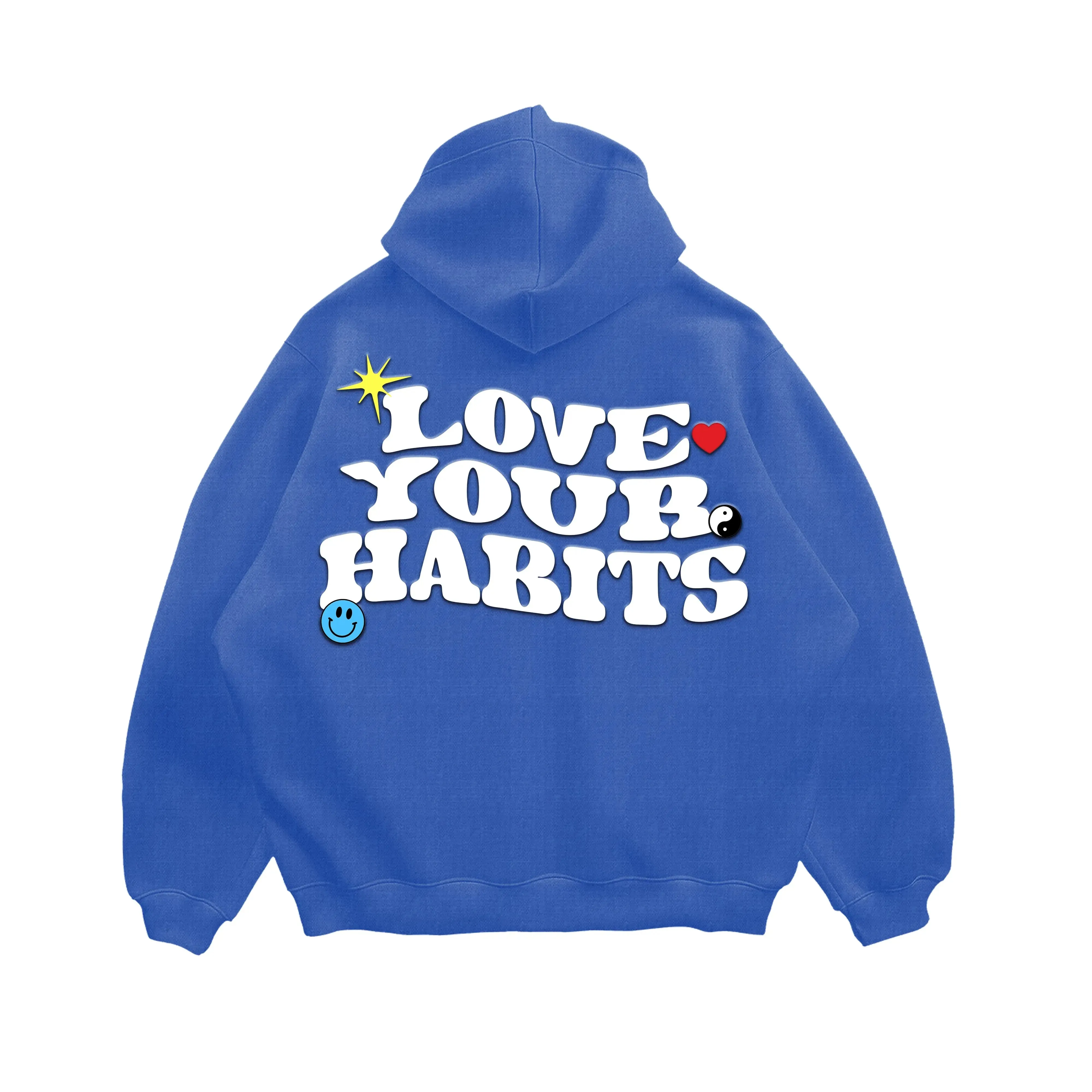 Blue Love Your Habits Hoodie