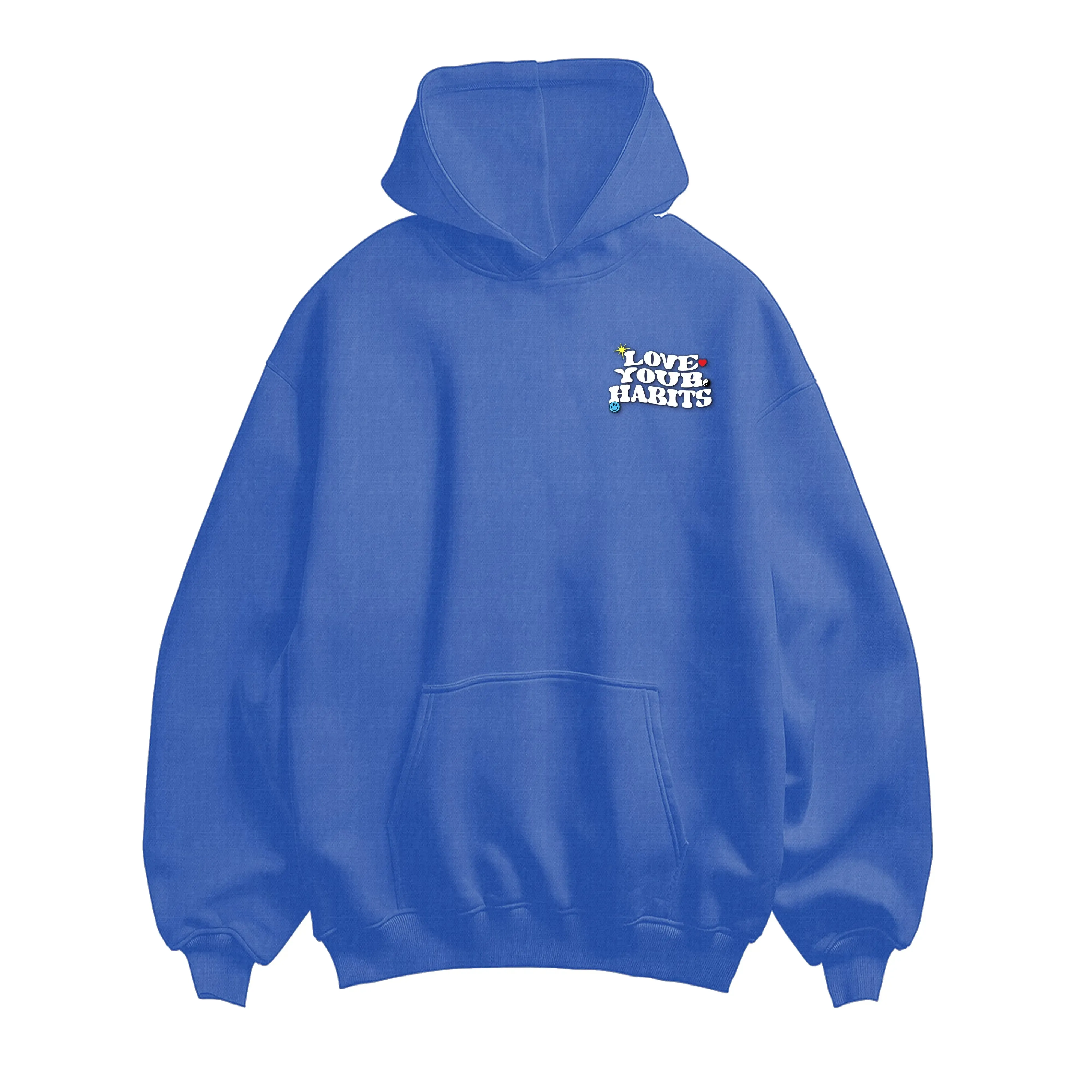 Blue Love Your Habits Hoodie