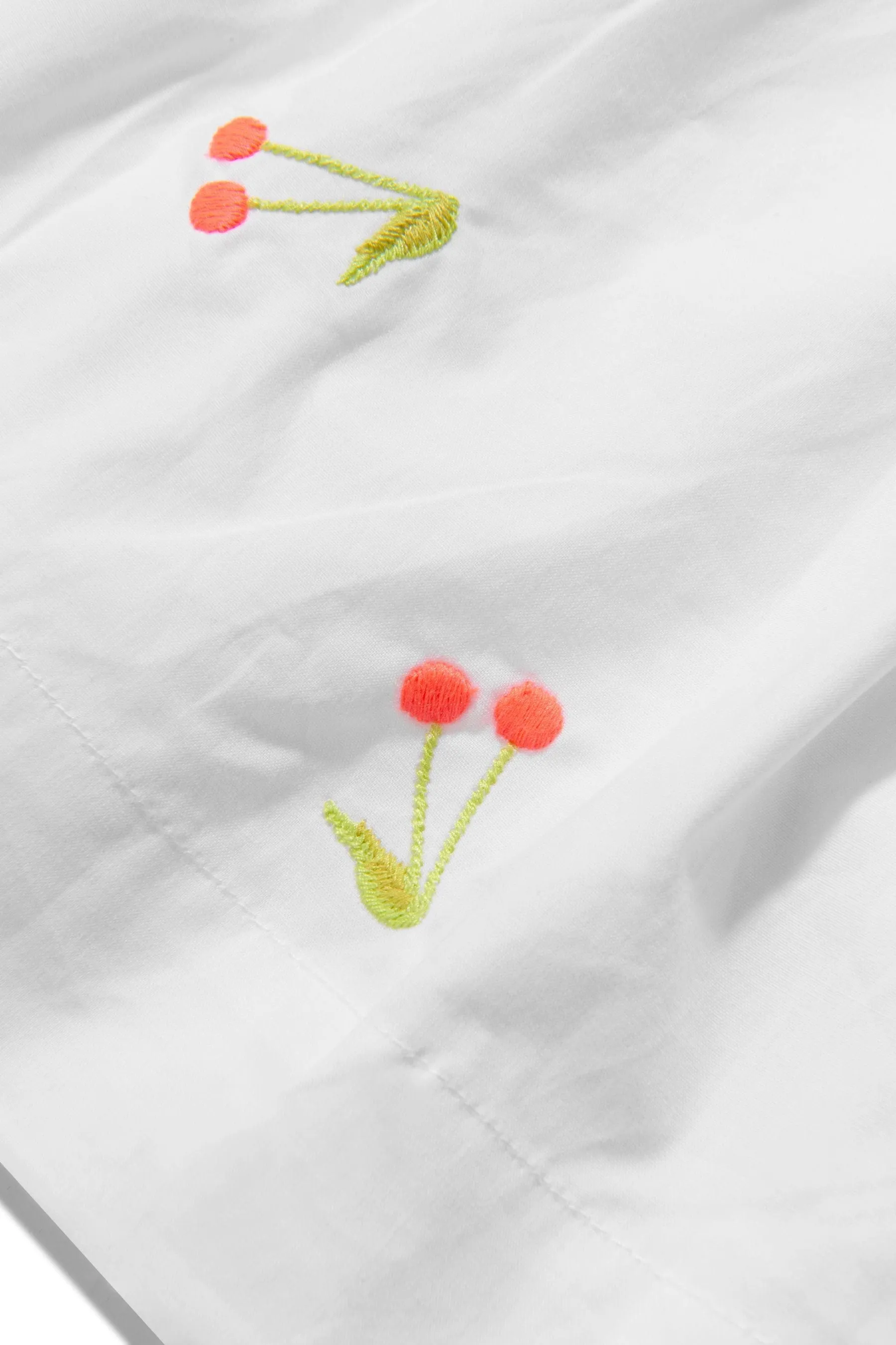 Bonpoint Girls Cotton Embroidered Cherry Skirt