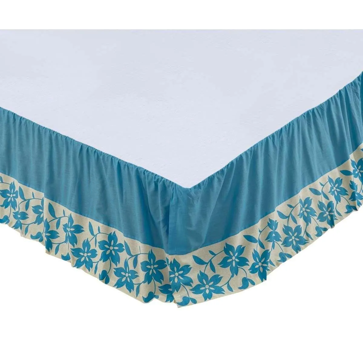 Briar Azure Bed Skirts Turquoise, Creme VHC Brands