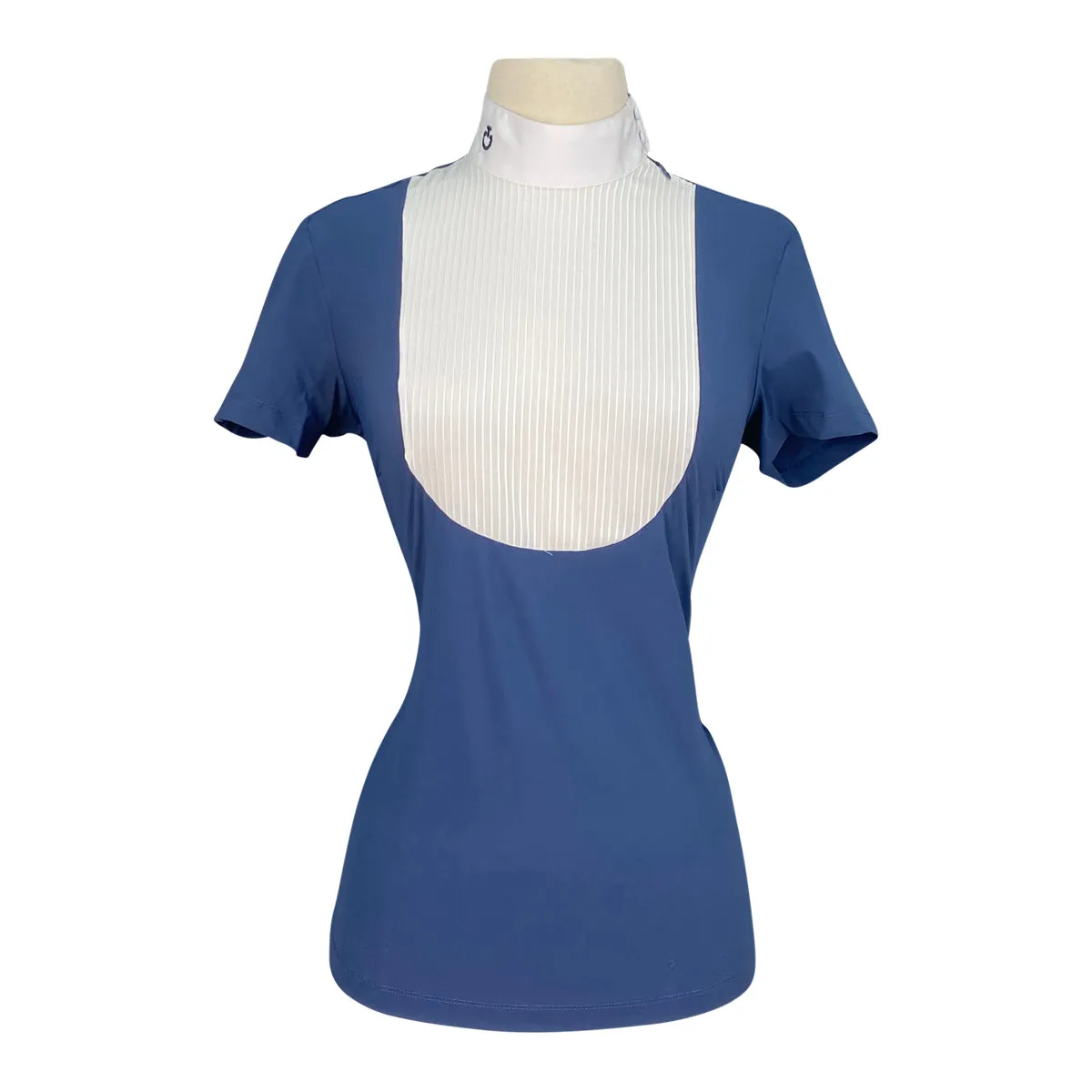 Cavalleria Toscana Jersey Competition Shirt w/Oval Pleated Bib in Atlantic Blue - Women's Medium