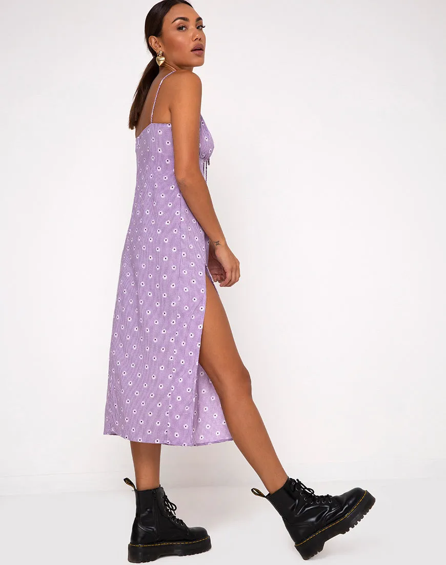 Cypress Midi Dress in Daisy Field Lavender