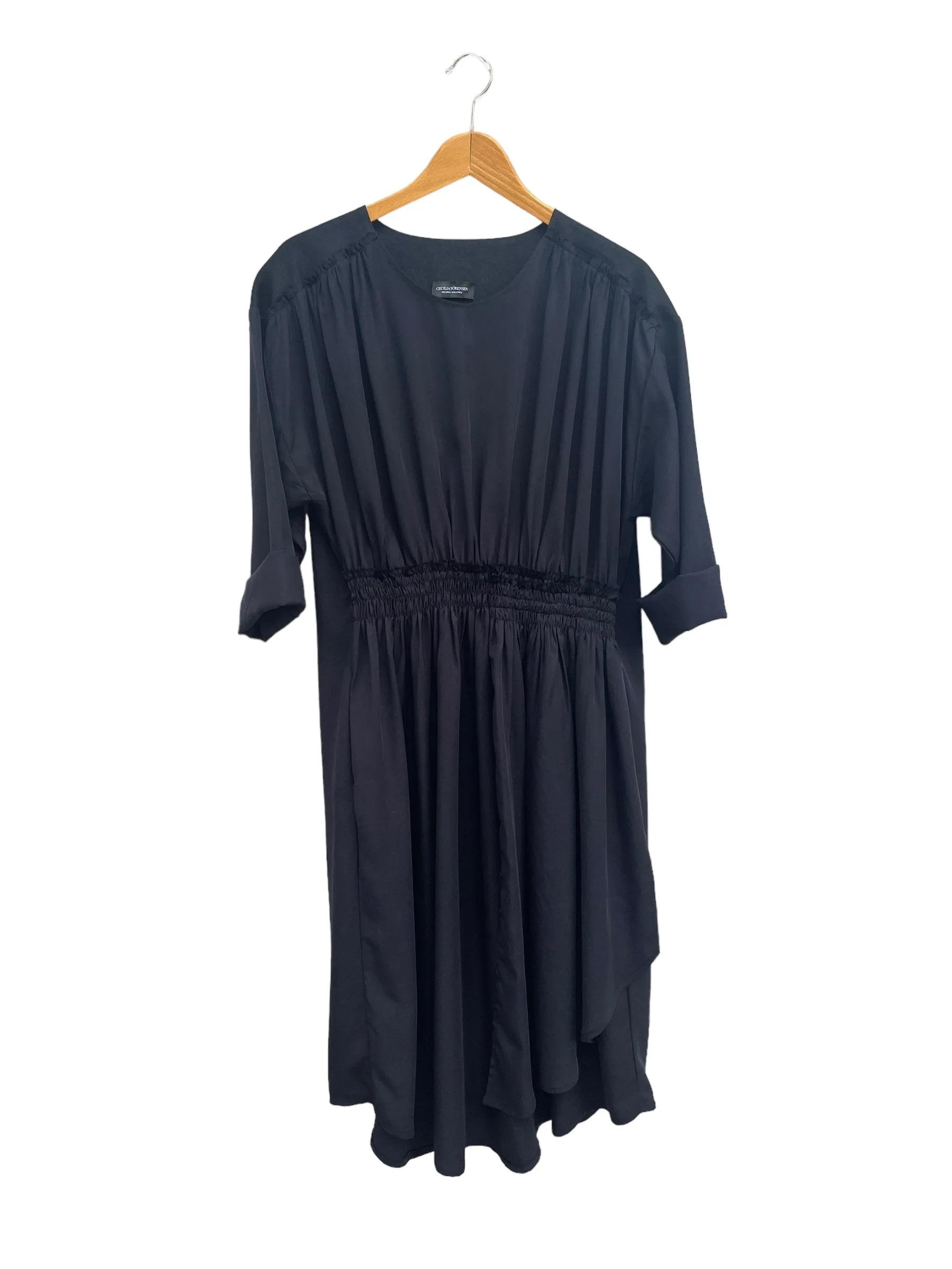 Drap Lyocell Dress Blue