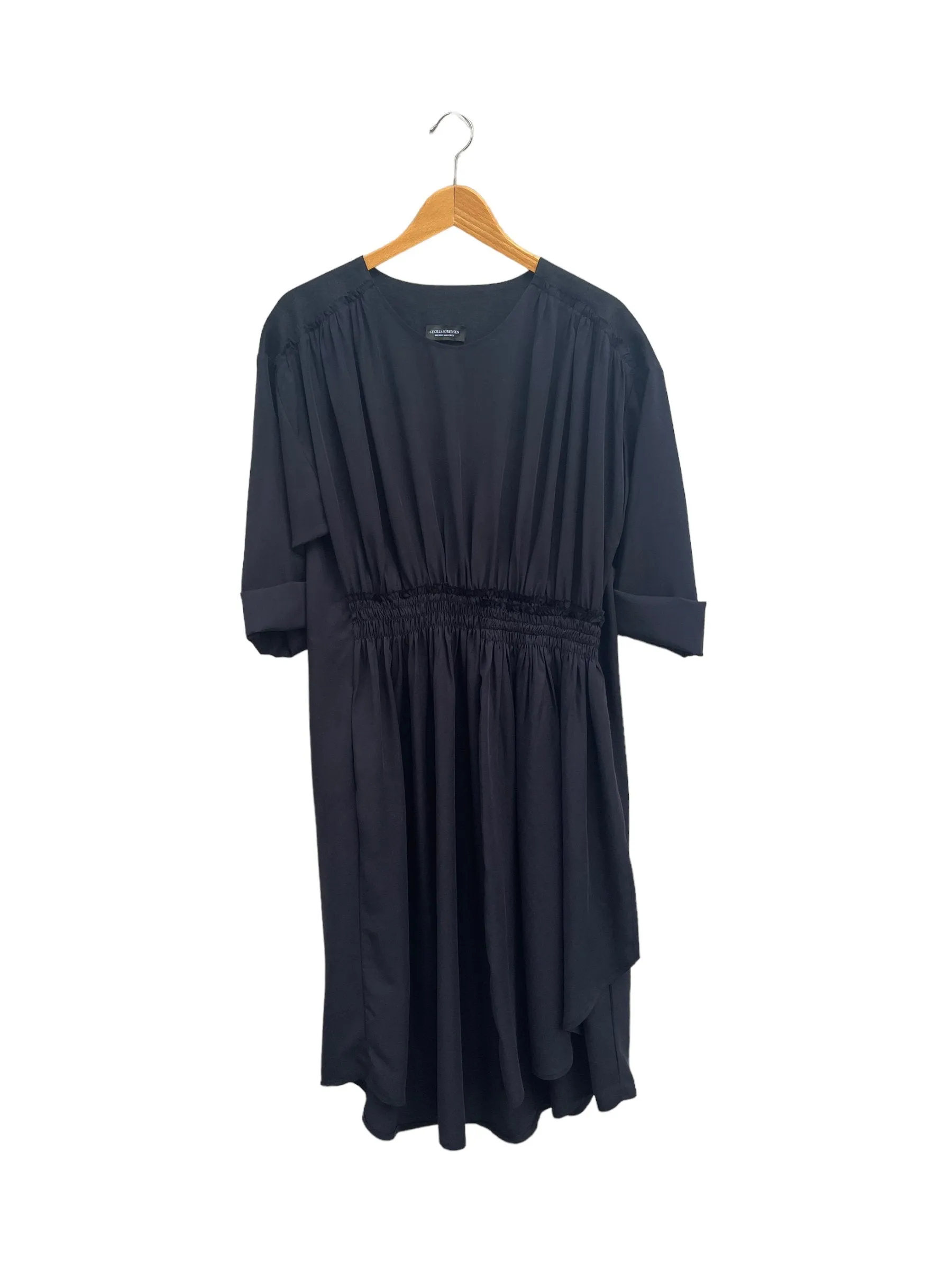 Drap Lyocell Dress Blue