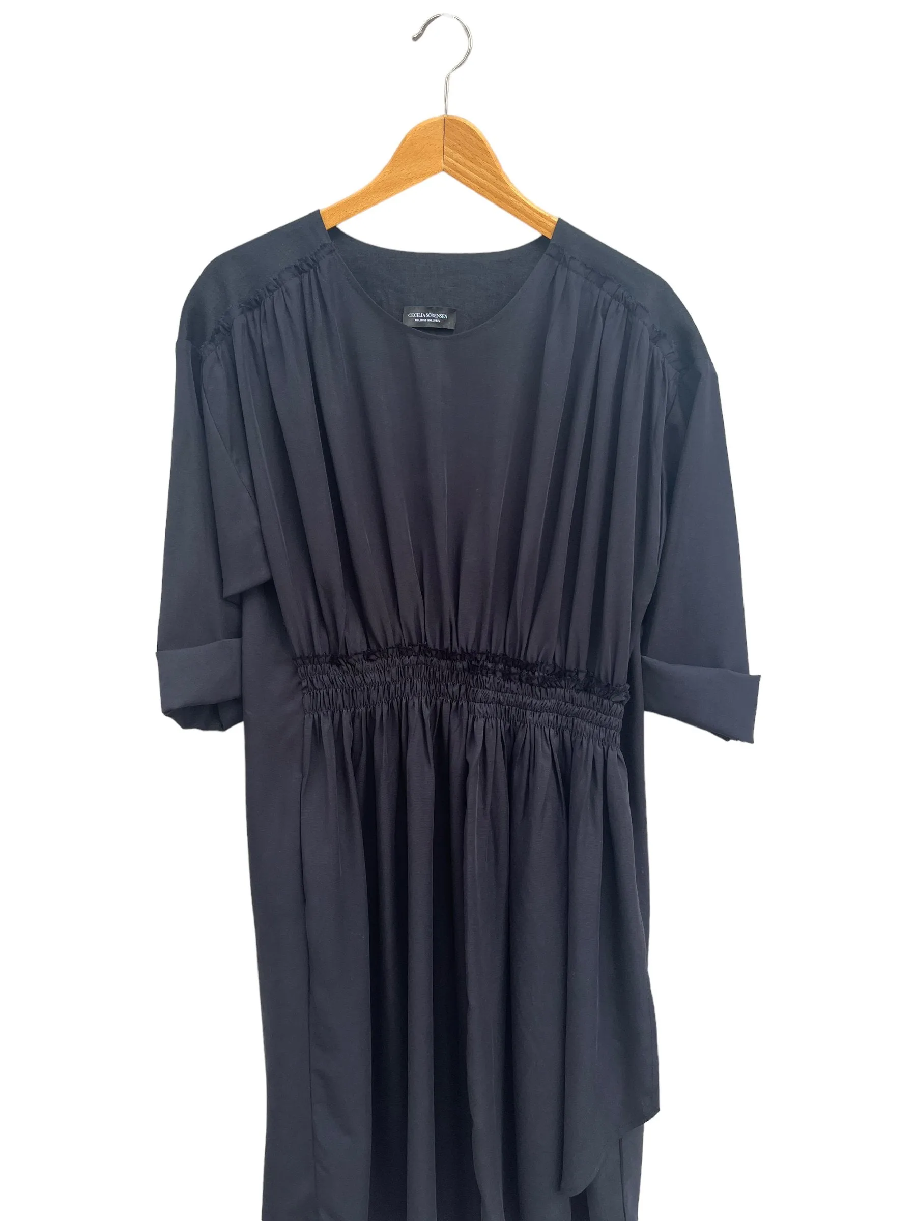 Drap Lyocell Dress Blue