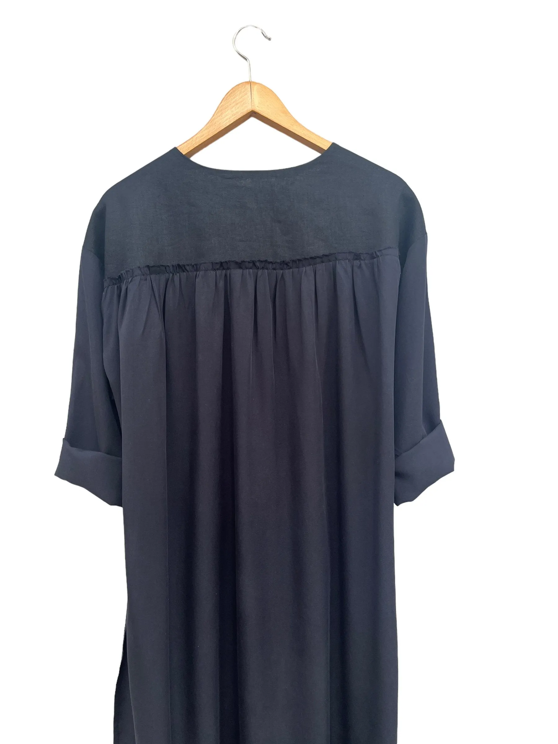 Drap Lyocell Dress Blue