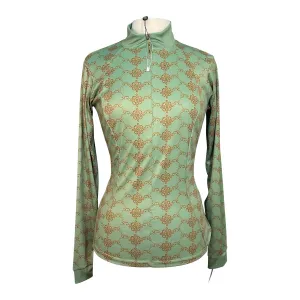 Espoir Quarter Zip Sun Shirt in Green - Women's XL