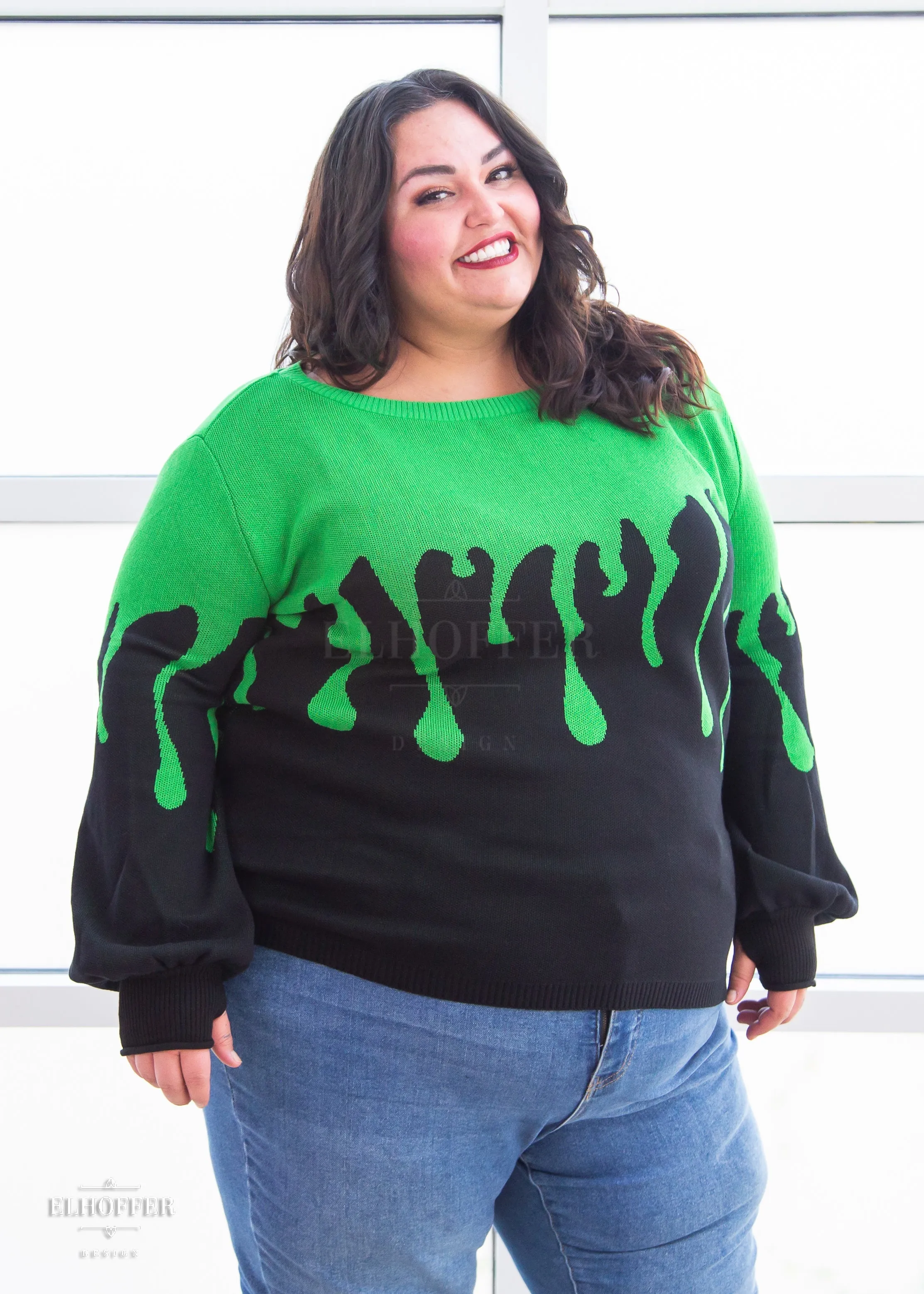 Essential Slime Goth Drip Oversize Sweater