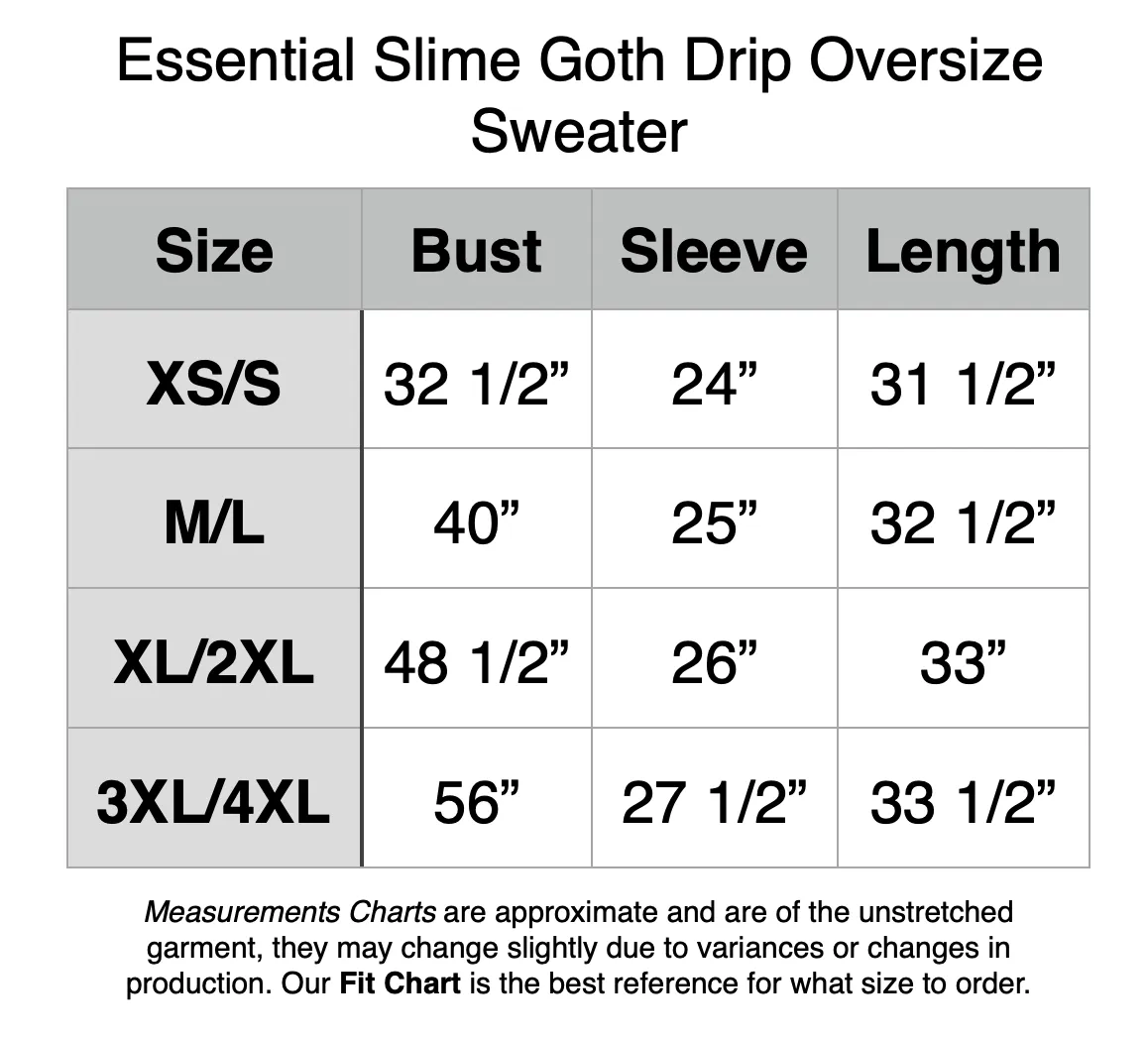 Essential Slime Goth Drip Oversize Sweater