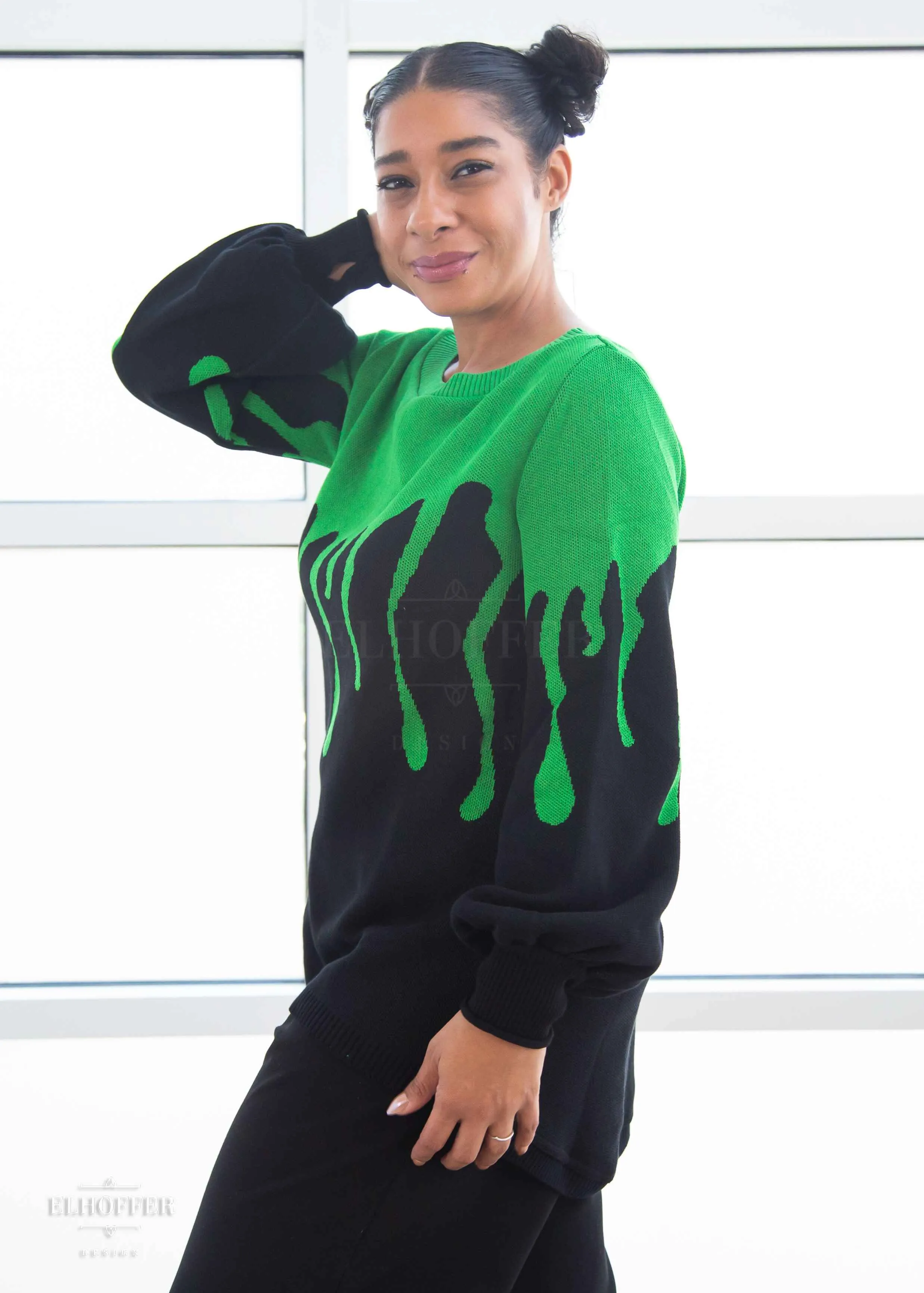 Essential Slime Goth Drip Oversize Sweater