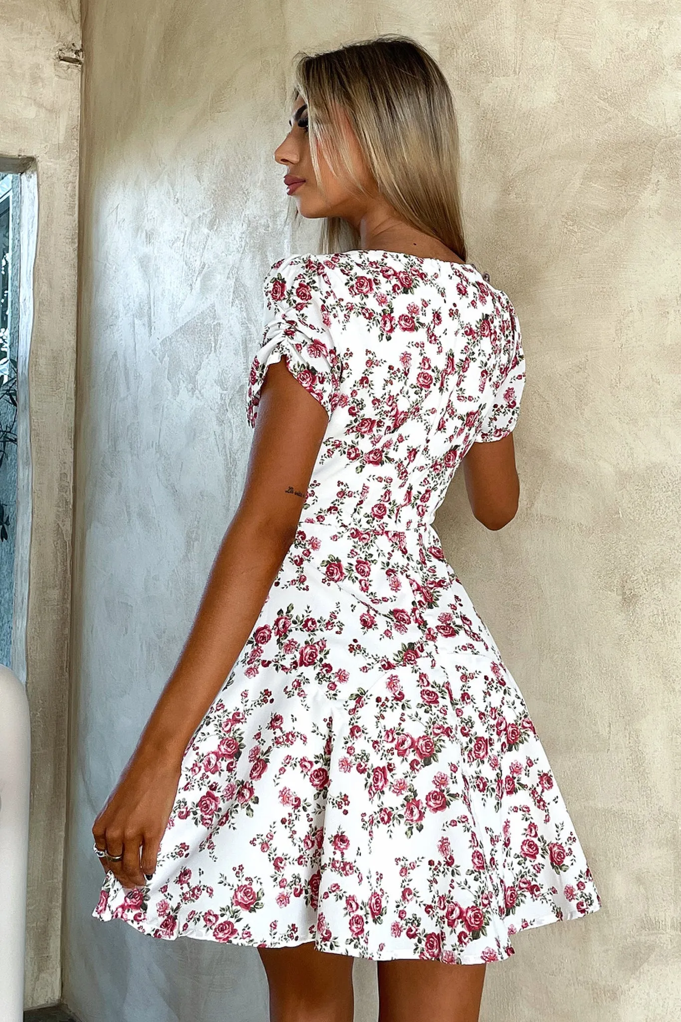 Forte Dress - Red Rose Print