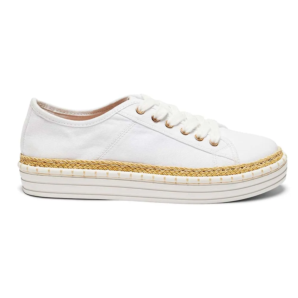 Hadley Sneaker in White Canvas