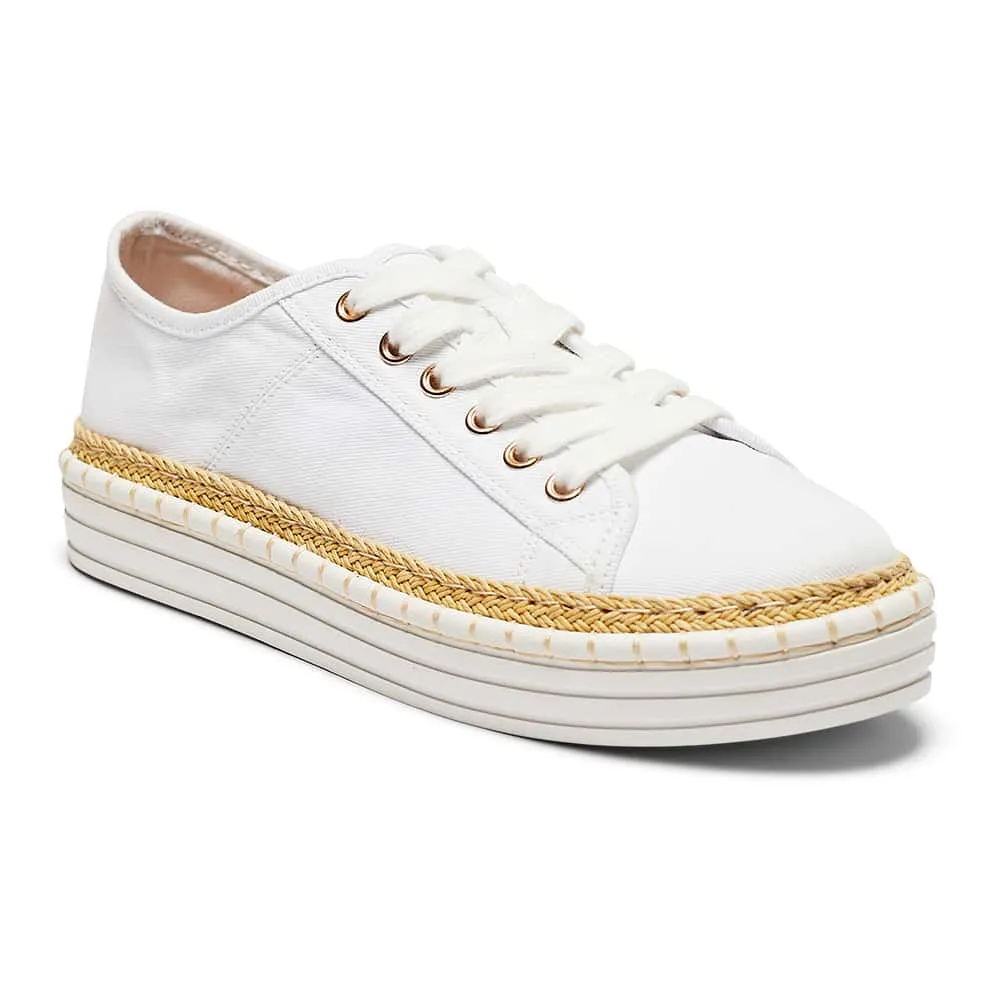 Hadley Sneaker in White Canvas