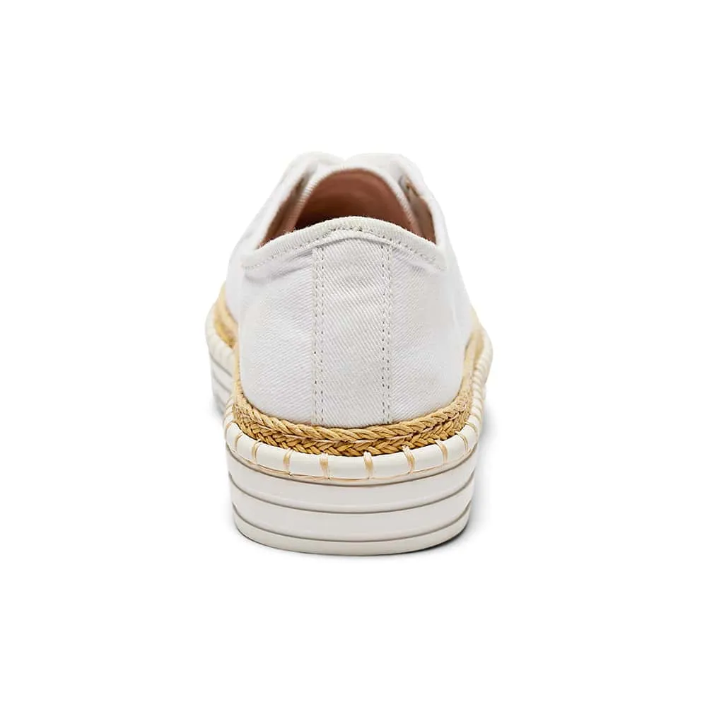 Hadley Sneaker in White Canvas