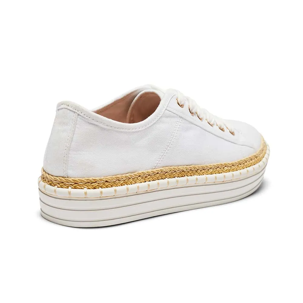 Hadley Sneaker in White Canvas