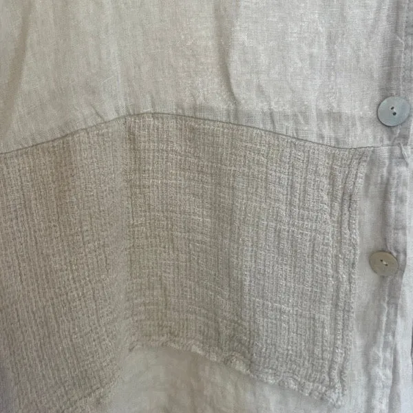 Linen Jacket shirt with mother of pearl buttons