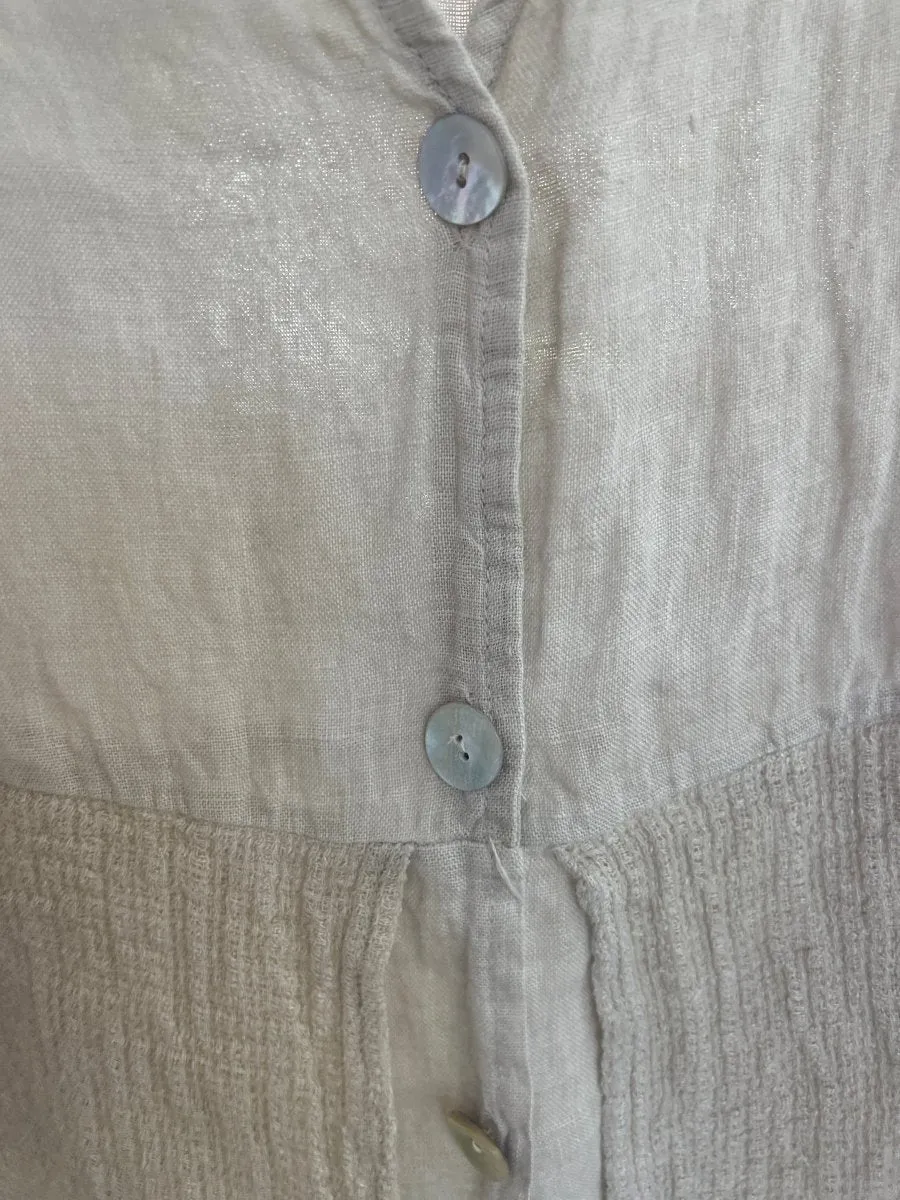 Linen Jacket shirt with mother of pearl buttons