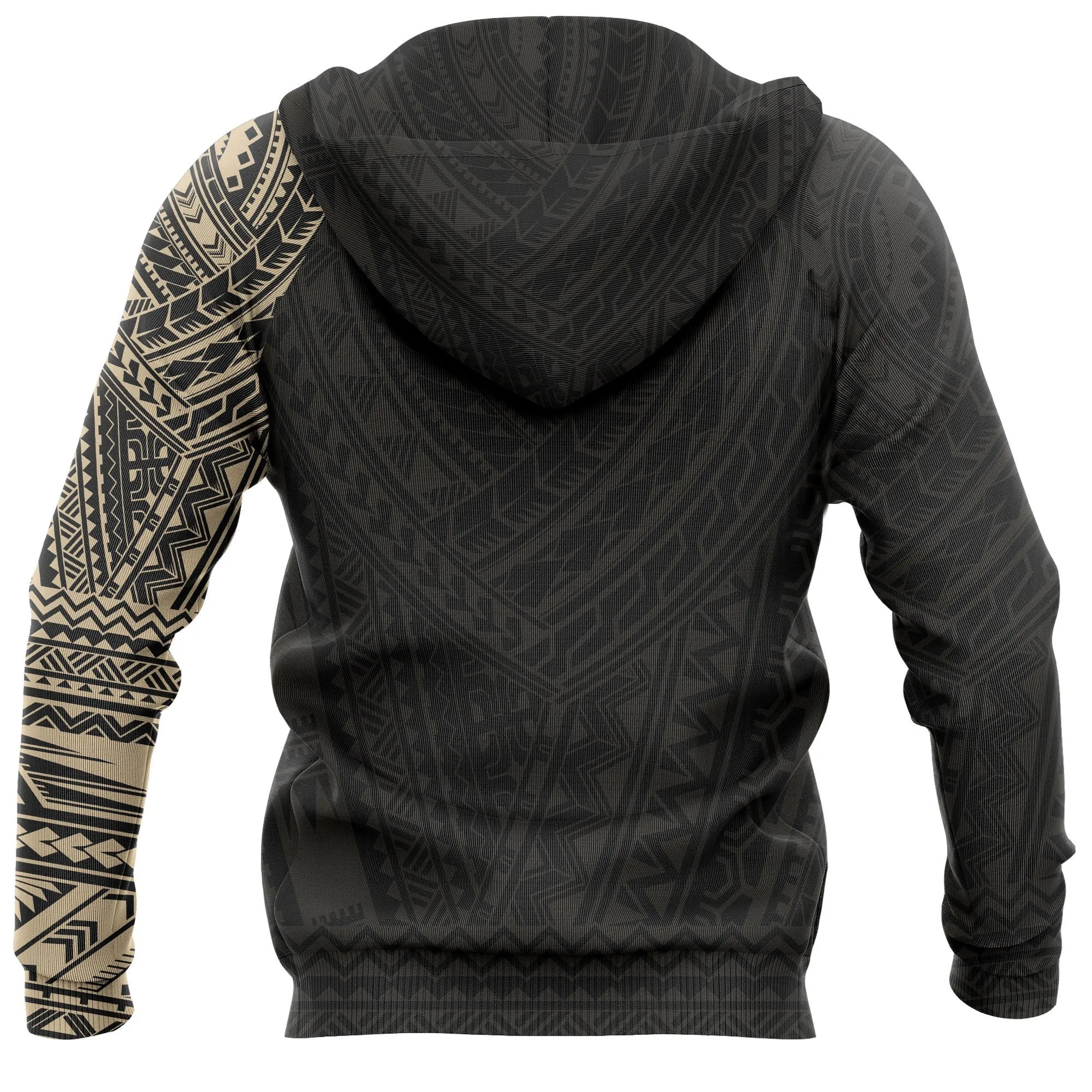 Maori Style Tattoo Pullover Hoodie - Gold A7