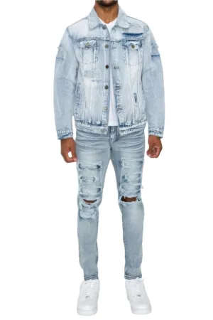 Men's Diamond Denim Blue Jacket