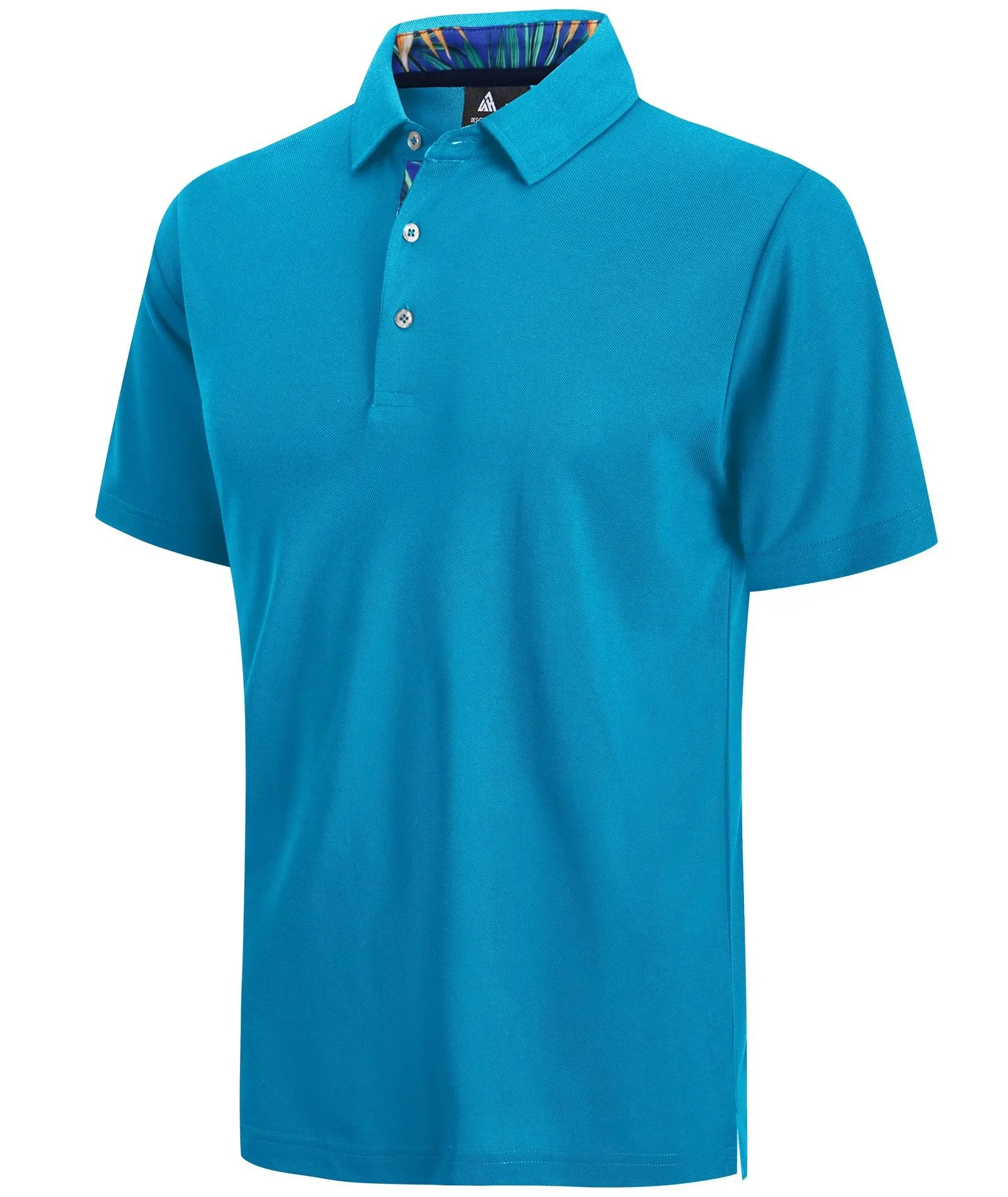 Men's Dry Fit Breathable Blue Green Polo Shirt-ZPK000909