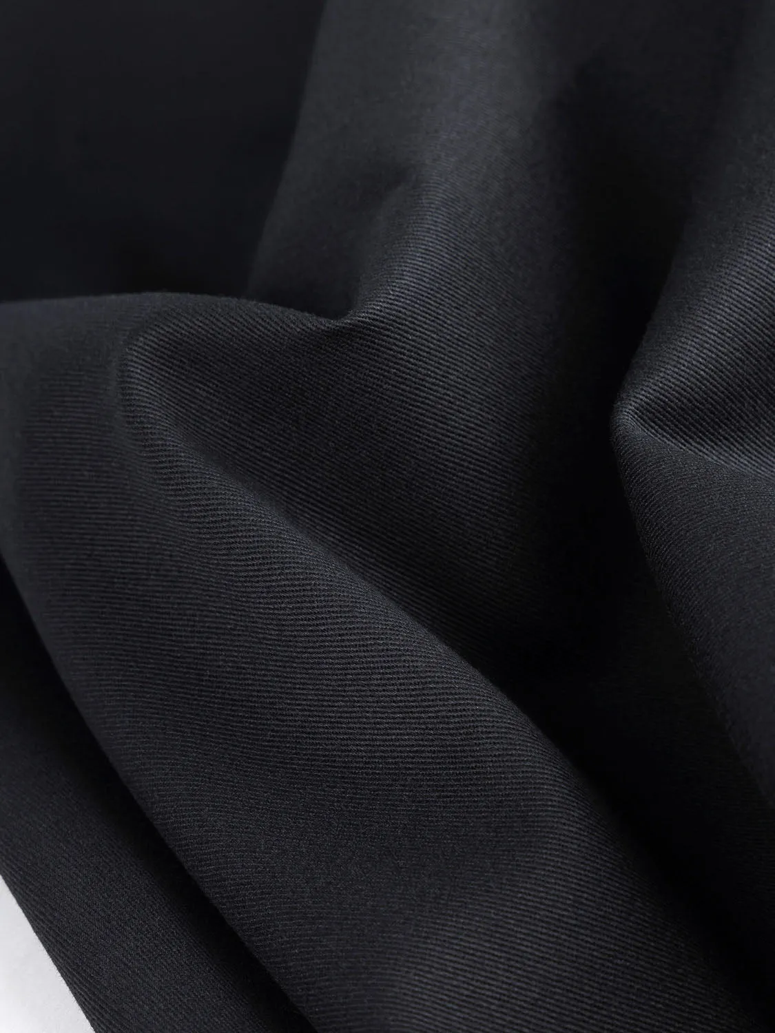 Midweight  Organic Cotton Twill - Black - Swatch