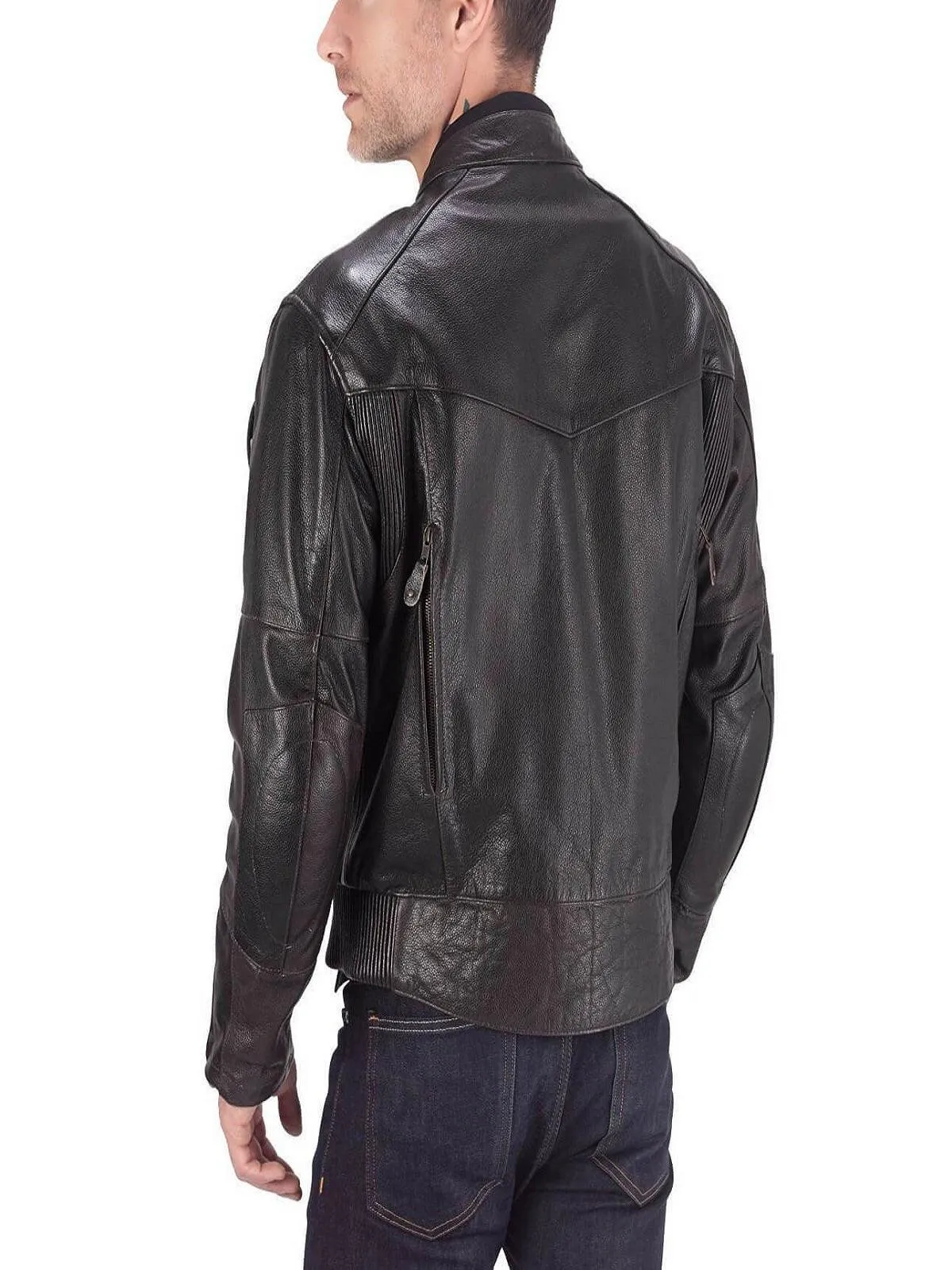 Motorcycle Leather Jacket for Men