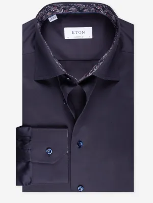 Navy With Inlay Contemporary Shirt