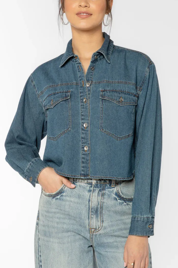 Nayeli Cropped Denim Jacket