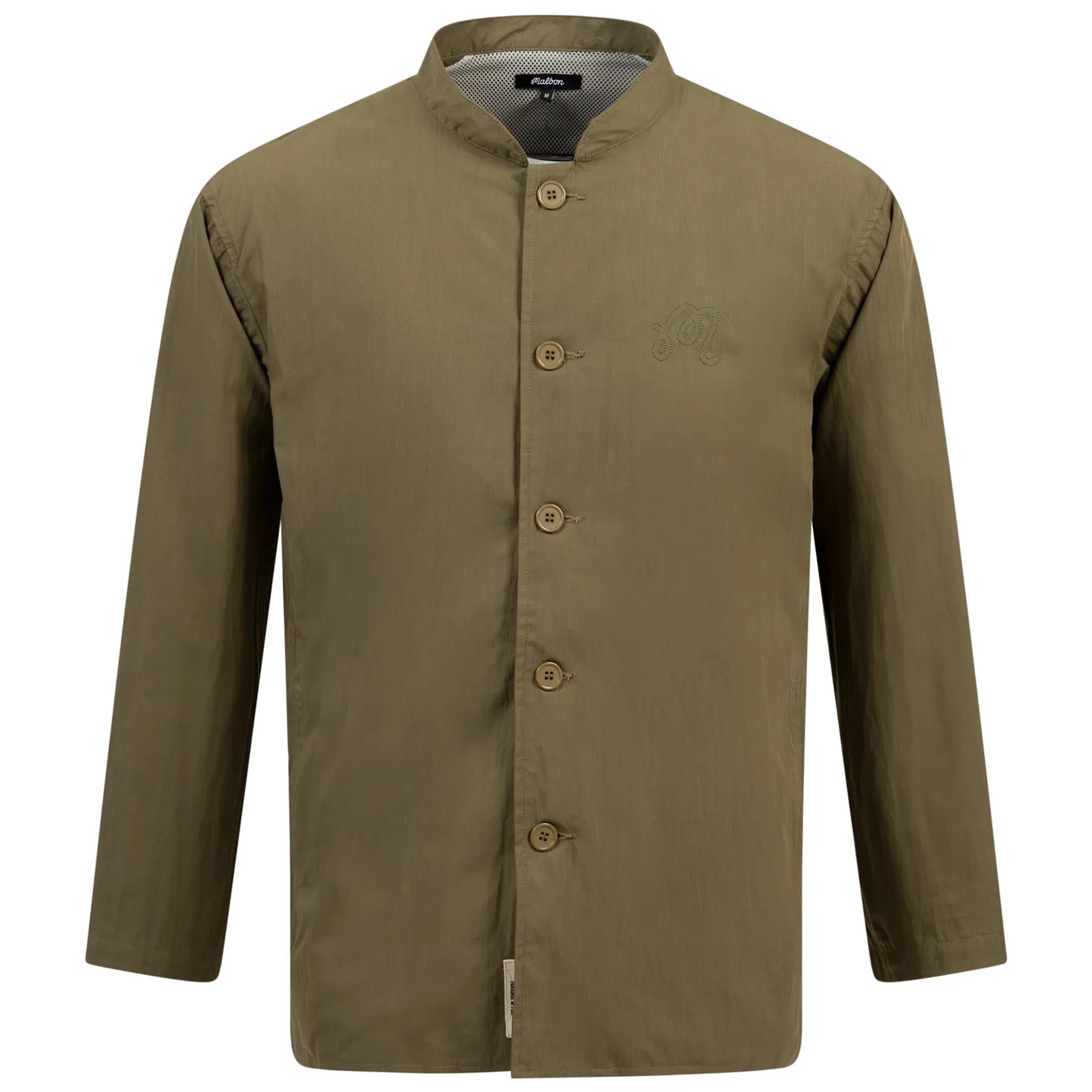 Nylon Band Collar Jacket Military Green - 2025