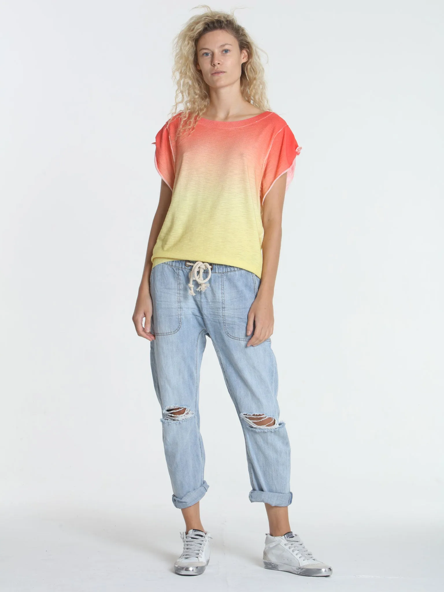 Ombre Tie Tee - Sunny