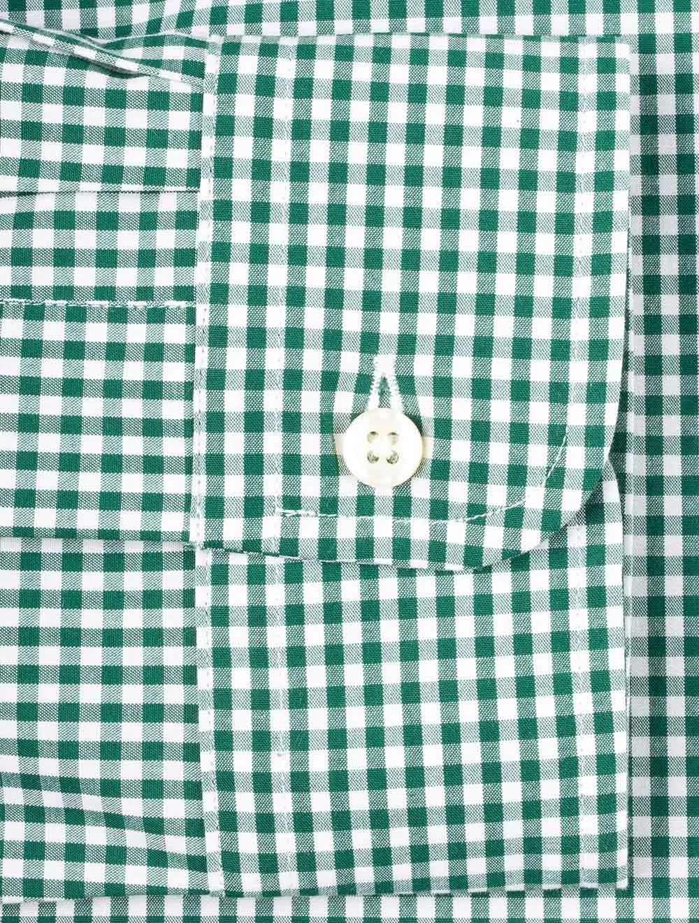 Poplin Gingham Buttondown Shirt Green