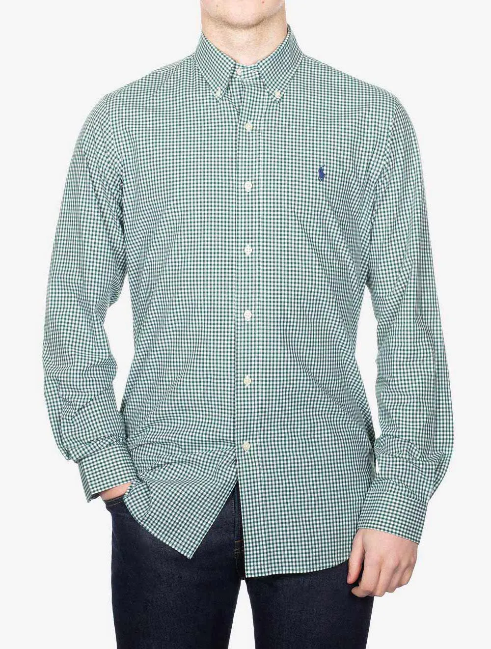 Poplin Gingham Buttondown Shirt Green