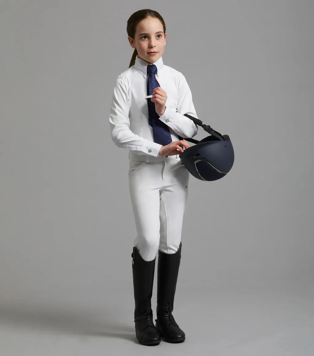 Premier Equine Tessa Girls Long Sleeve Tie Shirt