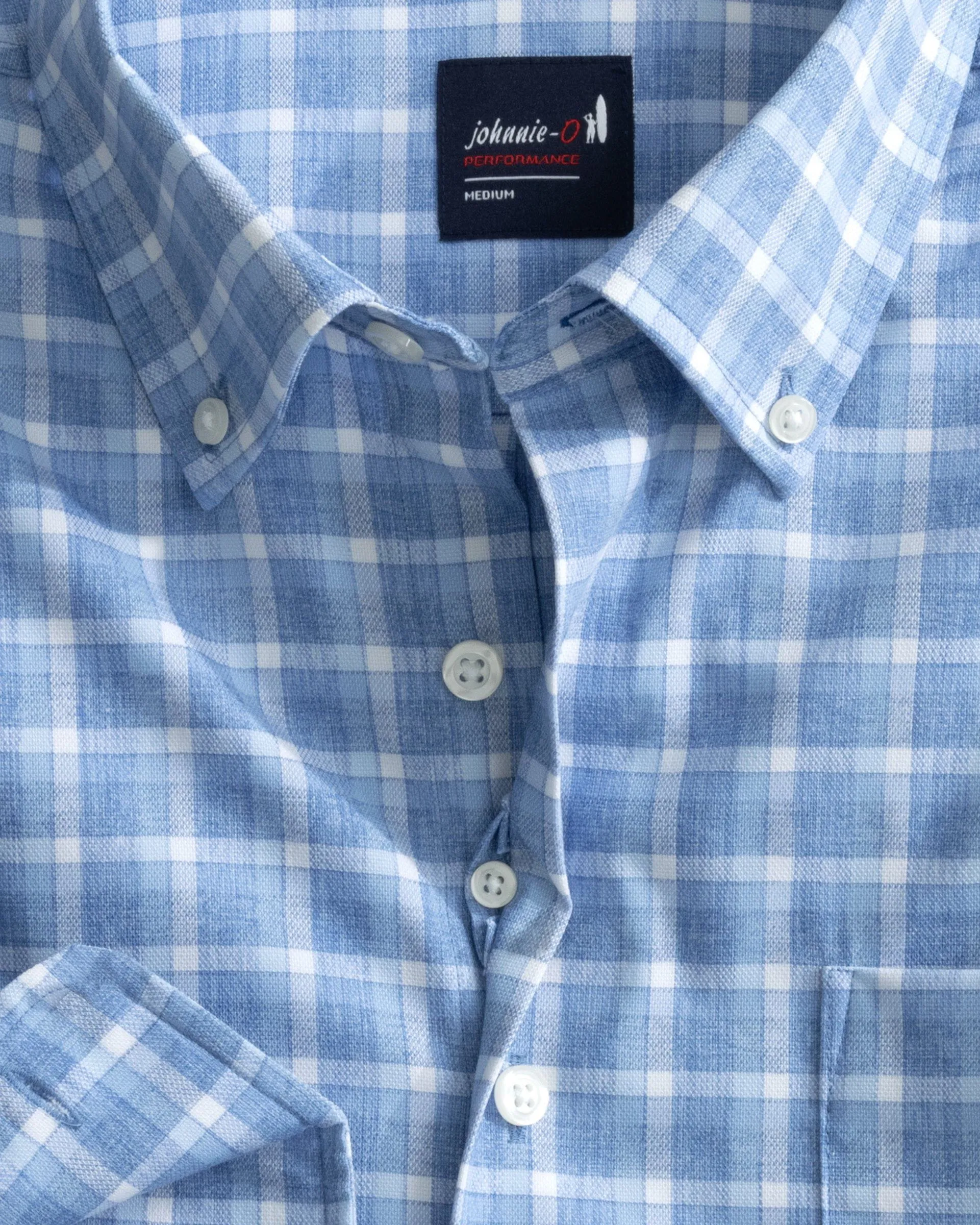 Roosevelt Performance Button Up Shirt in Navy by Johnnie-O