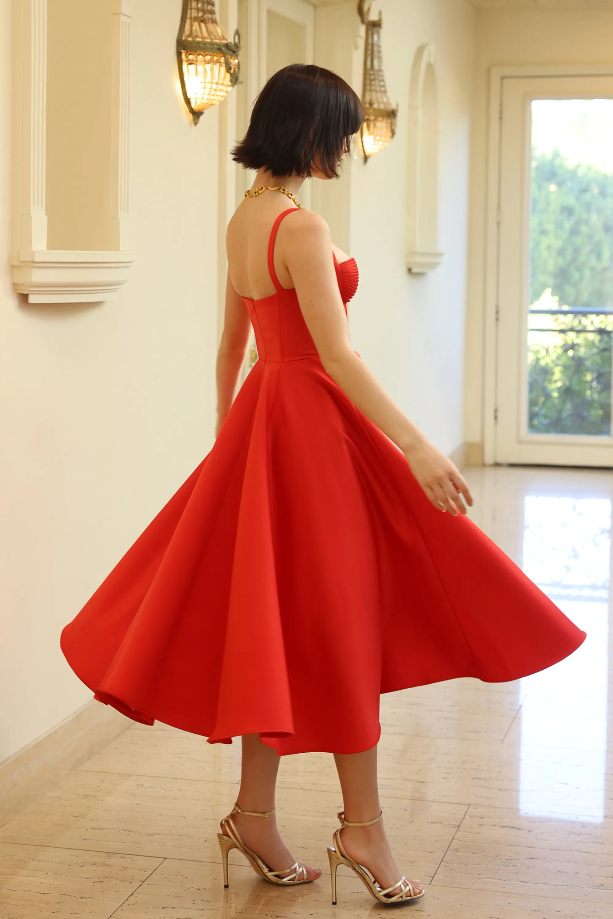 Scarlet Diva Red Midi Dress