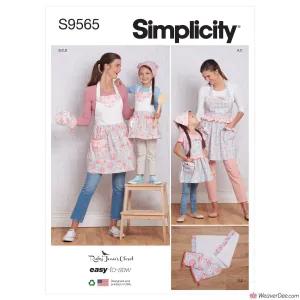 Simplicity Pattern S9565 Children's & Misses' Aprons   Accessories