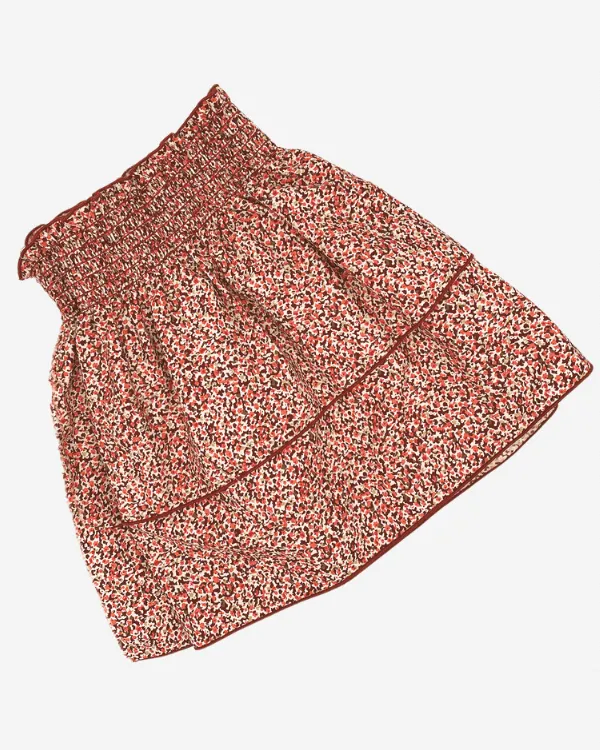 Smocked Shirred Fabric for Skirts | Berry Mini Leopard Print