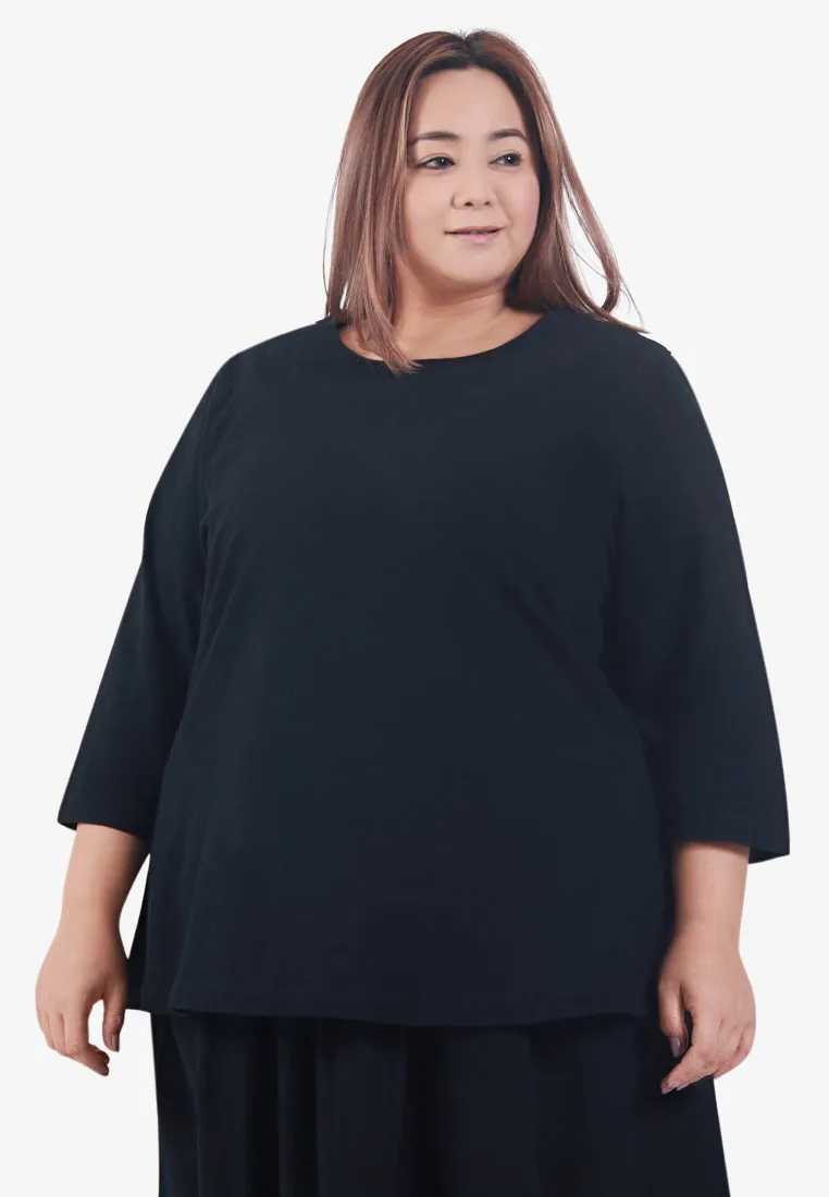 Tranquil Linen Simple Top - Black