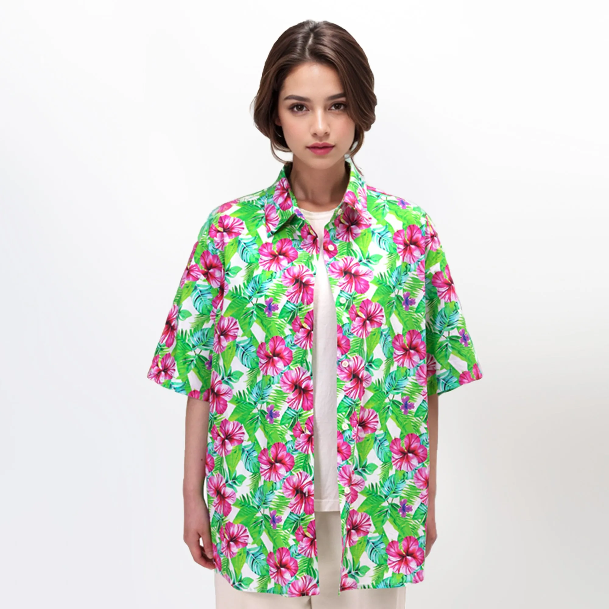 Unisex - Tropical Breeze Floral Adult Shirt