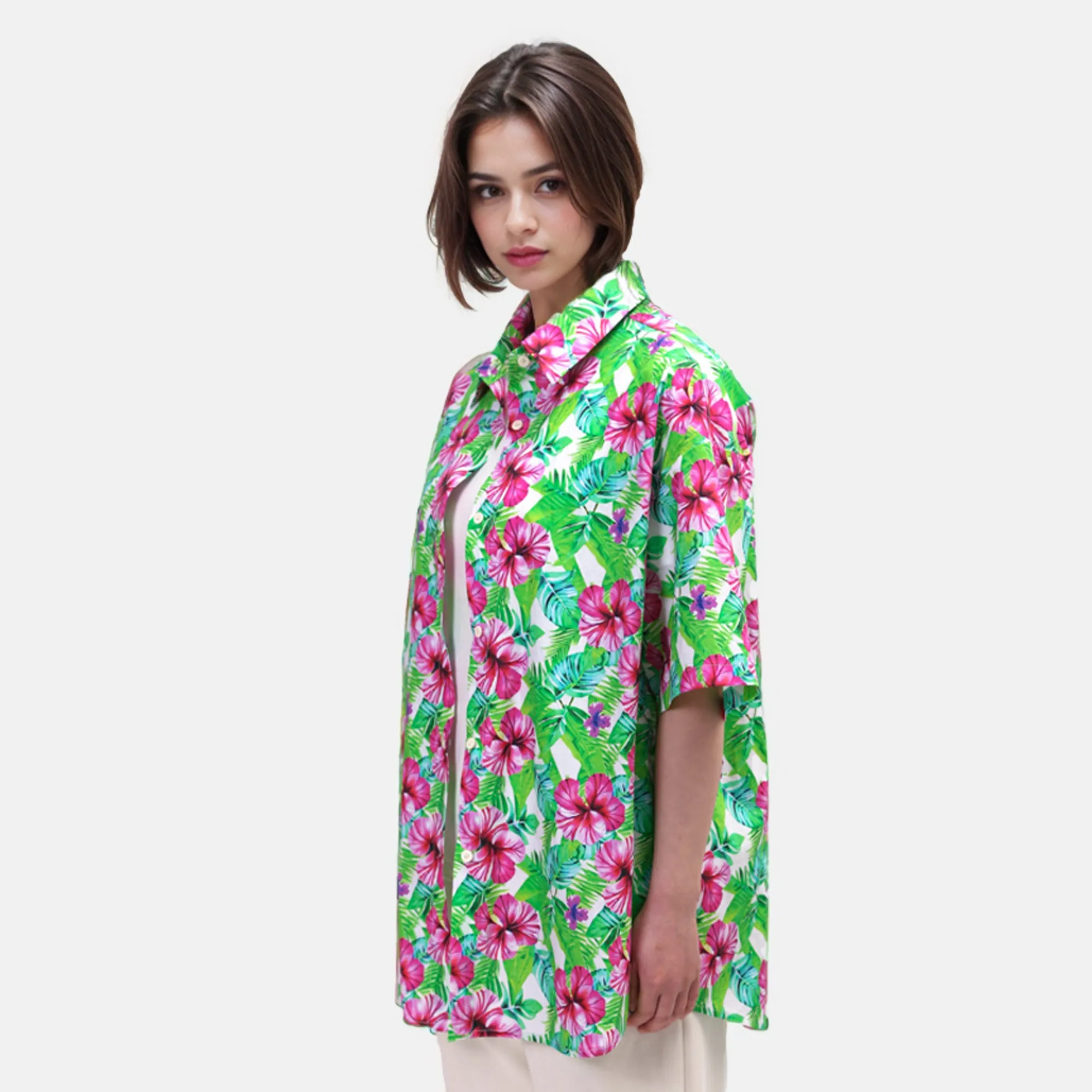 Unisex - Tropical Breeze Floral Adult Shirt