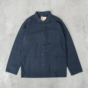 Uskees 3001 Drill Buttoned Overshirt - Blueberry