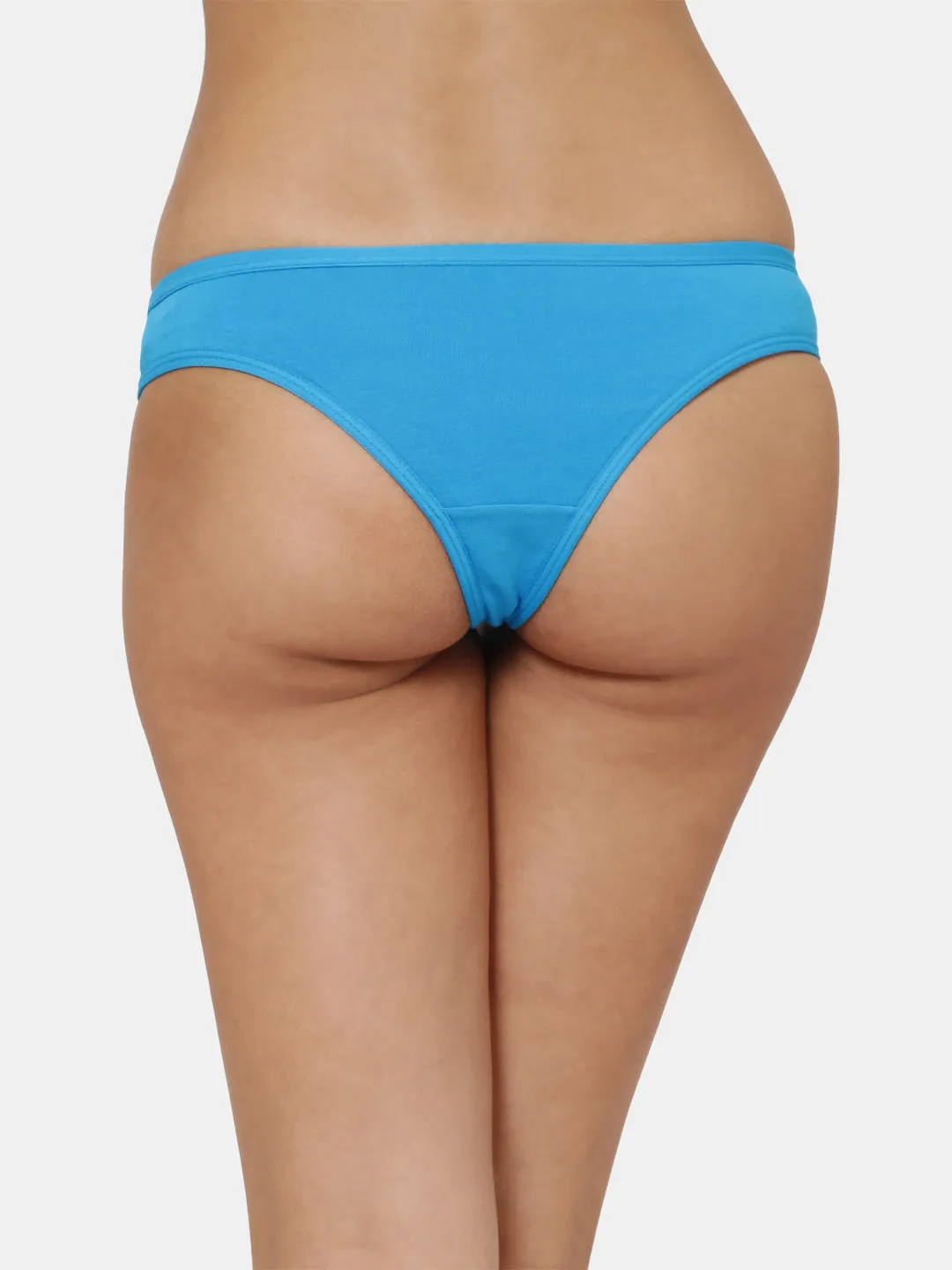 Women’s Solid Blue Low-Rise Thong Brief | SUNNY-SKY-1 |